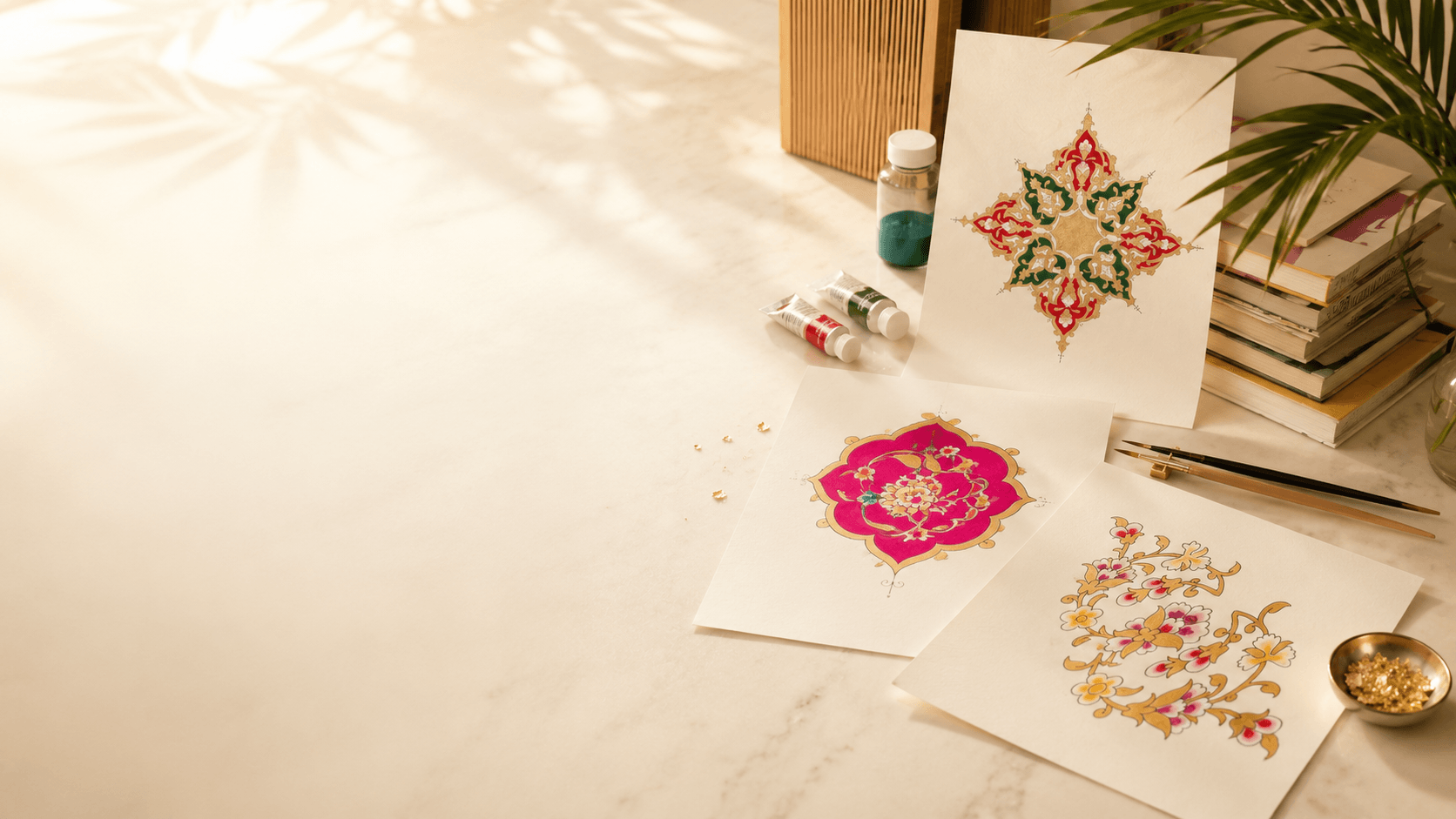 Original paintings, Arabic calligraphy and Islamic illustrations by Rakhshinda Art
