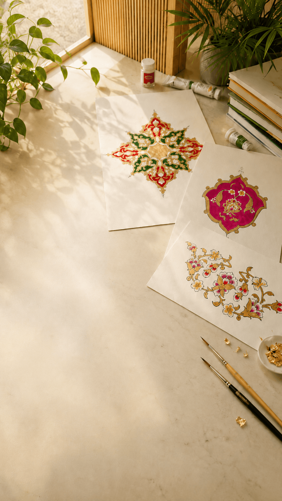 Original paintings, Arabic calligraphy and Islamic illustrations by Rakhshinda Art